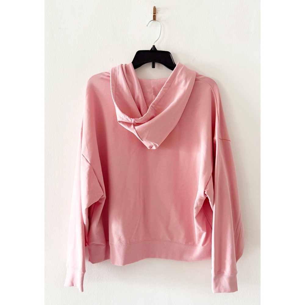 NEW Puma Script Logo Full Zip Hoodie In Rosy Outlook Pink Size XL - Picture 2 of 5